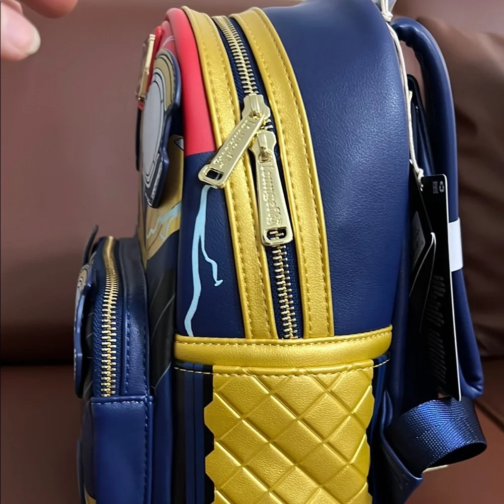 Marvel Thor Backpack unisex- Blue and Yellow NWT - Picture 2 of 9